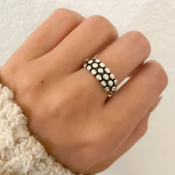 Jewelry - 925 Sterling Silver Bead Ring Minimalist Ring Dainty Ring Stacakble Ring Band
